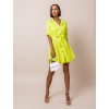 Neon žlté ľahké šaty FOGGY s gombíkmi