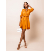 Oranžové ľahké šaty FOGGY s gombíkmi