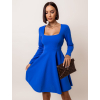 Kráľovsky modré elegantné šaty BUTTONI jednoduchého strihu
