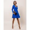 Kráľovsky modré elegantné šaty BUTTONI jednoduchého strihu