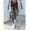 Šedé denim džínsy ĽUDIA s roztrhnutými nohavicami