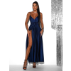 Tmavomodré elegantné dlhé šaty FAIRYTALE