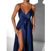 Tmavomodré elegantné dlhé šaty FAIRYTALE