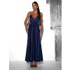 Tmavomodré elegantné dlhé šaty FAIRYTALE