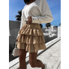 Béžová elegantní sukně ASHERI s volánky (Veľkosť ONESIZE)