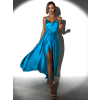 70178 9 tyrkysove elegantni saty yasmine s rozparkem