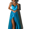 70178 7 tyrkysove elegantni saty yasmine s rozparkem