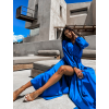 63888 6 kralovsky modre elegantni saty woman s dlouhym rukavem