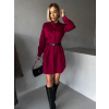 Bordó košeľové šaty SIERRA na gombíky