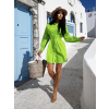 Neon zelené košeľové šaty SIERRA na gombíky
