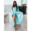 Světle modré elegantní šaty WOMAN s dlouhým rukávem (Veľkosť ONESIZE)