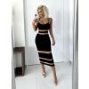 Černé elegantní šaty LUKEFYN (Veľkosť M/L)