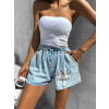 Světle modré denim kraťasy HENNOSI (Veľkosť M/L)
