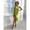 Svetlo zelené elegantné šaty LATINEN s prestrihmi