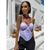 Fialový elegantný top BETSYSE s prestrihom