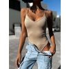 Béžové žebrované body BOLTANY (Veľkosť M/L)