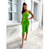 Svetlo zelené elegantné šaty ASTRILITH s riasením
