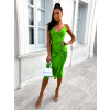 Svetlo zelené elegantné šaty ASTRILITH s riasením