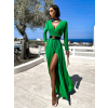 Zelené dlhé elegantné šaty JOELLIAN