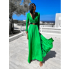 Zelené dlhé elegantné šaty JOELLIAN