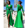 Zelené dlhé elegantné šaty JOELLIAN