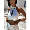 Biely crop top LENNYNI
