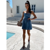 Modré denim šaty CONSITES bez ramínek (Veľkosť M/L)