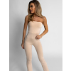 Krémový elegantný overal LICEYNI bez ramienok