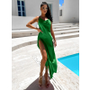 73904 1 zelene leskle elegantni saty menleys se zlatymi raminky