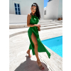 73904 4 zelene leskle elegantni saty menleys se zlatymi raminky