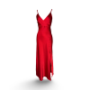 73928 cervene dlouhe leskle saty roses s rozparkem