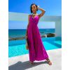 Fuchsiové elegantní šaty SIMORENS (Veľkosť ONESIZE)