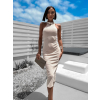 Béžové rebrované šaty LAYRER