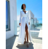 Biele dlhé elegantné šaty JOELLIAN