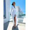 Biele dlhé elegantné šaty JOELLIAN
