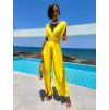 Žlutý dlouhý overal PERCY na zavazování (Veľkosť ONESIZE)