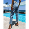 Modré denim džíny JABOSI s rozšířenými nohavicemi (Veľkosť L)