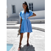 Svetlomodré jednoduché elegantné šaty COSMOS