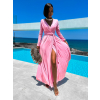 Ružové dlhé elegantné šaty JOELLIAN