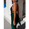 Smaragdové elegantní šaty KATIE s vázáním (Veľkosť ONESIZE)