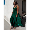 Smaragdové elegantné šaty KATIE s viazaním