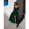 Smaragdové elegantné šaty KATIE s viazaním