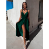 Smaragdové elegantné šaty KATIE s viazaním