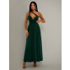 Smaragdové elegantné šaty KATIE s viazaním
