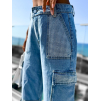 Světle modré denim džíny SKYNEL s kamínky (Veľkosť L)