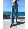 Světle modré denim džíny SKYNEL s kamínky (Veľkosť L)