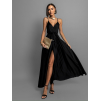 Čierne elegantné dlhé šaty FAIRYTALE