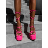 Ružové topánky na podpätku AMARYLLI s vysokou podrážkou