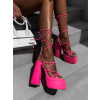 Ružové topánky na podpätku AMARYLLI s vysokou podrážkou