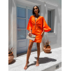 Oranžové lesklé elegantní šaty WINIFRED (Veľkosť ONESIZE)
